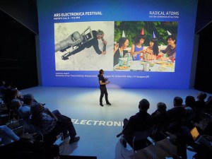 Photo showing an impression from the press conference on the highlights of the 2016 Ars Electronica Festival. credit: Ars Electronica / Robert Bauernhansl 